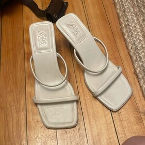 Zara off white heels